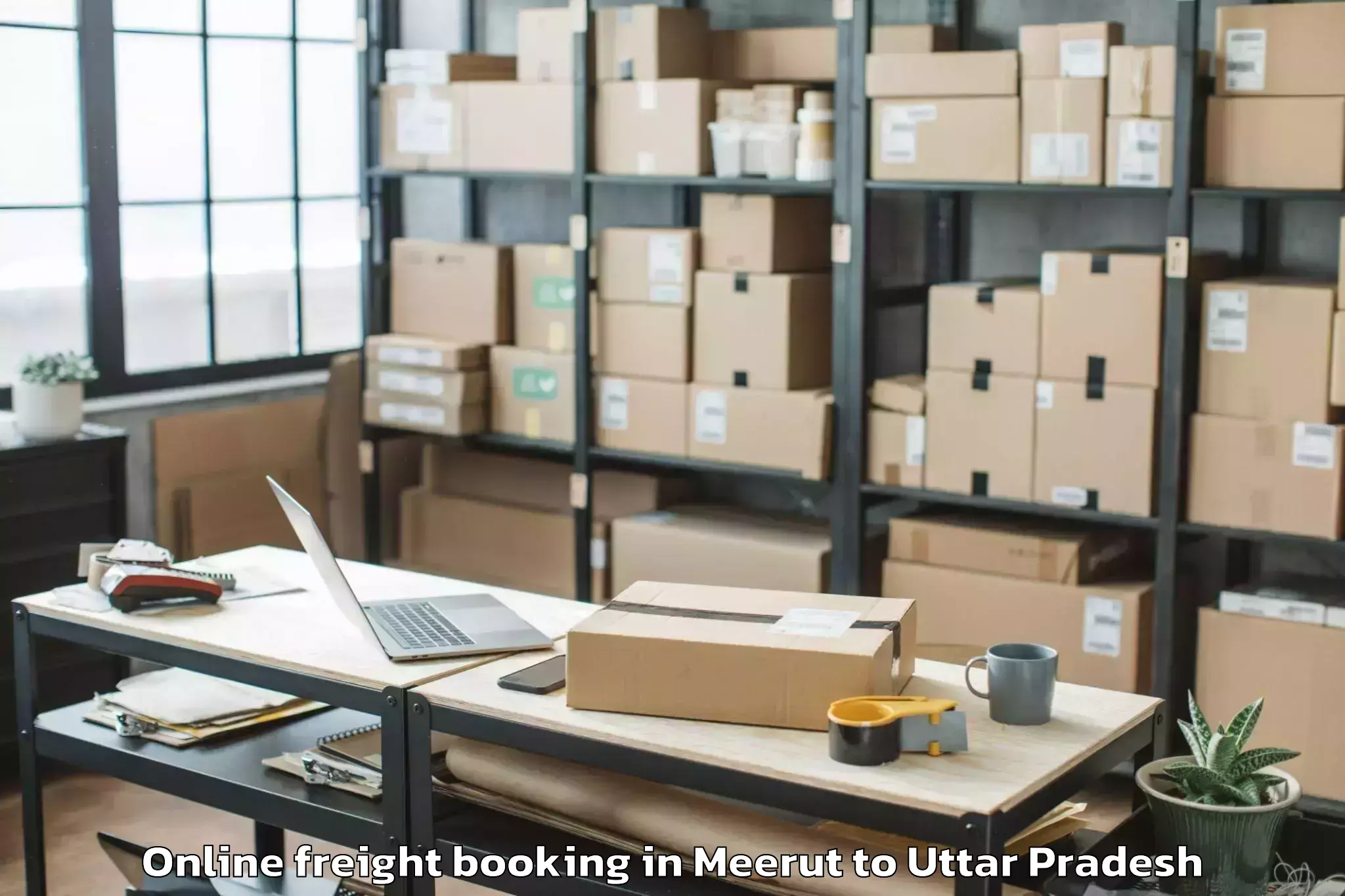 Efficient Meerut to Machhali Shahar Online Freight Booking